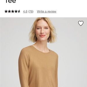 Chico's Foil Long Sleeve Layering Tee